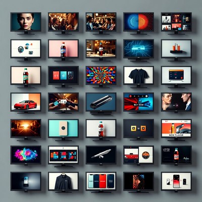 Grid of Digital Product Mockups
