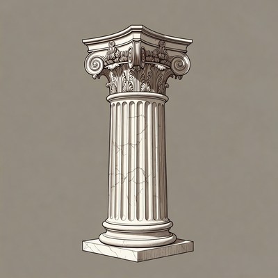 Ionic Column Illustration