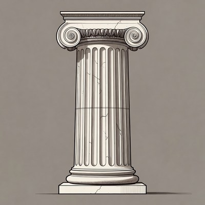 Ionic Column Illustration