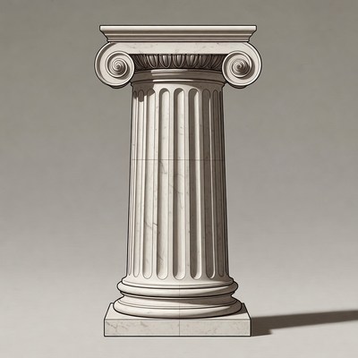 Ionic Column on Isolated Background