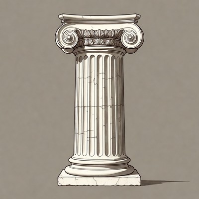 Ionic Column Illustration