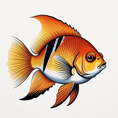 Vibrant Banggai Cardinalfish Illustration