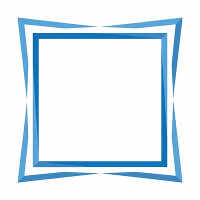 Blue Angled Border Frame