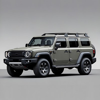 Green 4-door off-road SUV