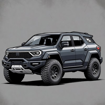 Gray Off-Road SUV Illustration