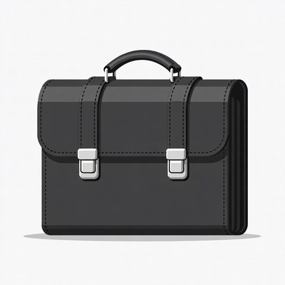 Black Briefcase Illustration