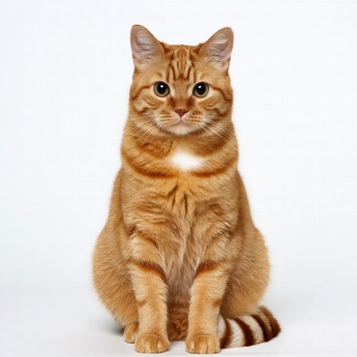 Orange tabby cat sitting