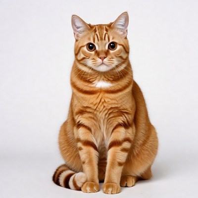 Orange tabby cat sitting