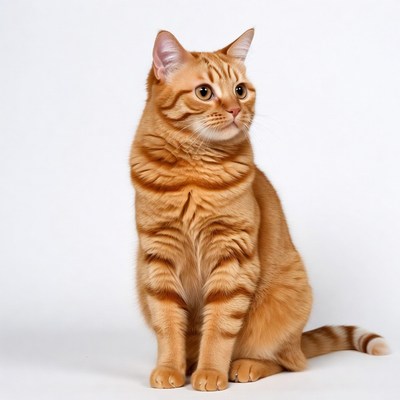Orange tabby cat sitting