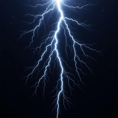 Bright Lightning Bolt Illustration