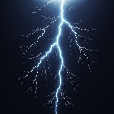 Bright Lightning Bolt Illustration