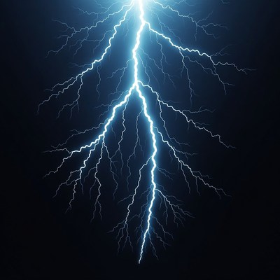 Bright Lightning Bolt Illustration