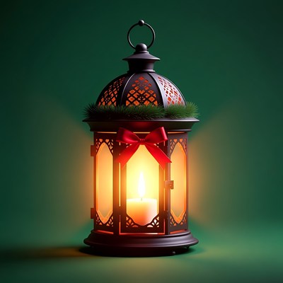 Christmas Lantern with Candle