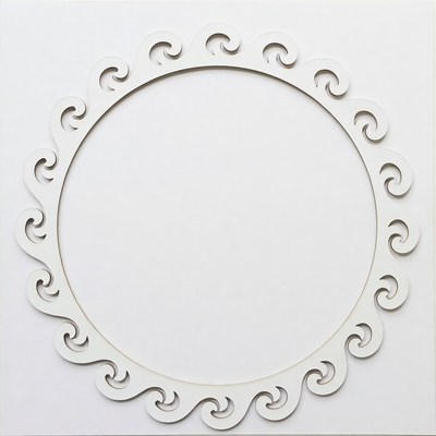 White wavy edge picture frame