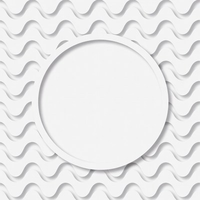 White Circle on Wavy Pattern Background