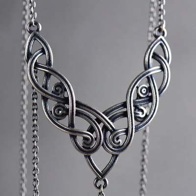 Celtic Knot Silver Necklace