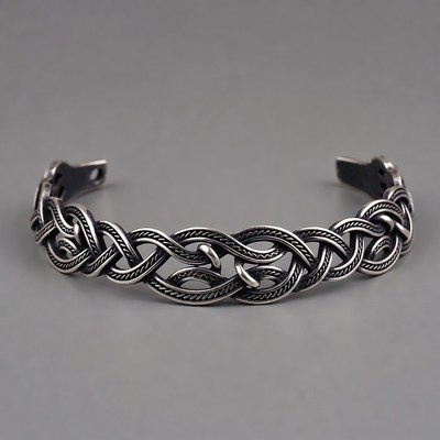 Silver Celtic Knot Bangle Bracelet