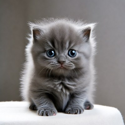 Fluffy British Shorthair Kitten