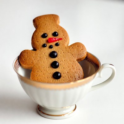 Gingerbread Man in Teacup
