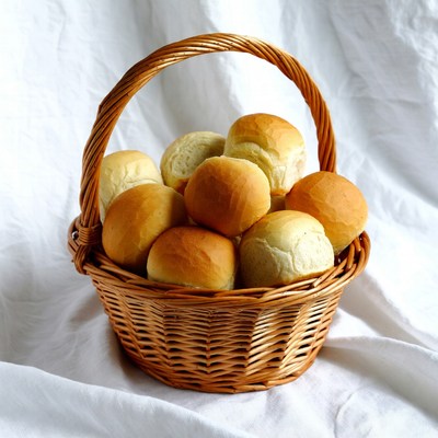 Basket of Fresh Dinner Rolls