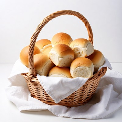 Basket of Fresh Dinner Rolls