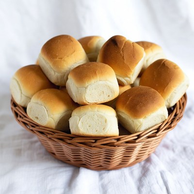 Basket of Fresh Dinner Rolls