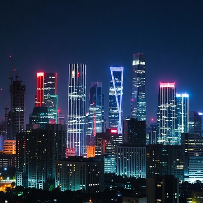 Shanghai Skyline at Night