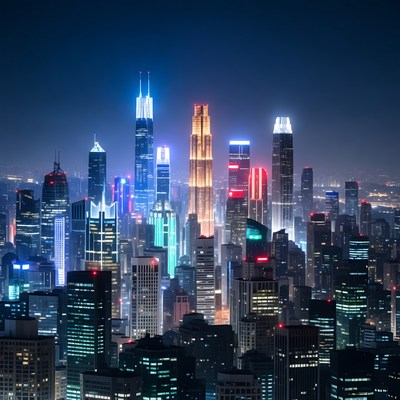 Shanghai Skyline at Night