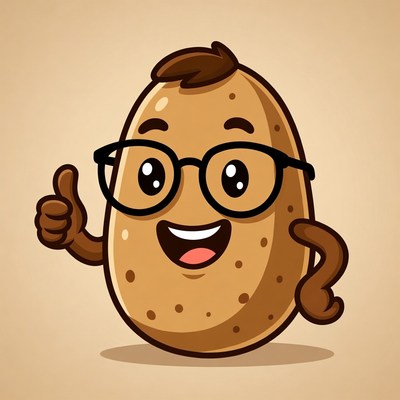 Cartoon Potato Giving Thumbs Up