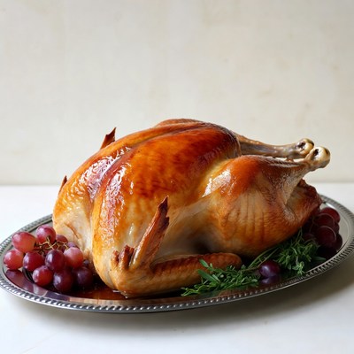 Roasted Turkey with Grapes