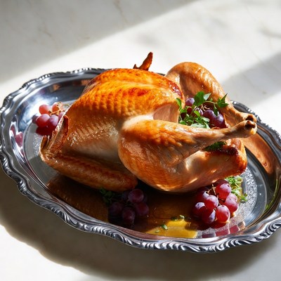 Roasted Turkey with Grapes