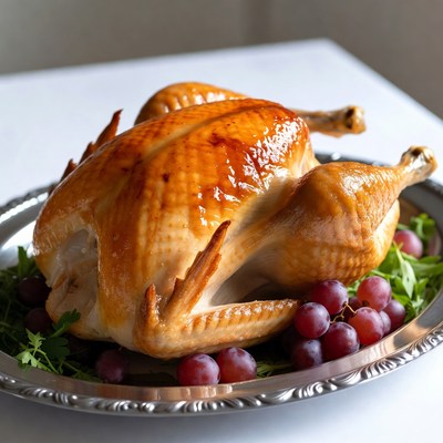 Roasted Turkey with Grapes