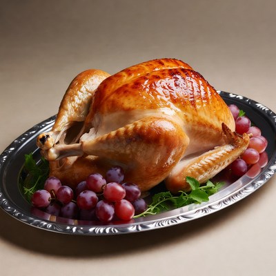 Roasted Turkey with Grapes