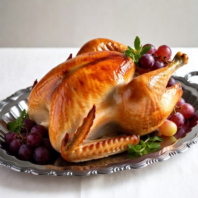 Roasted Turkey with Grapes