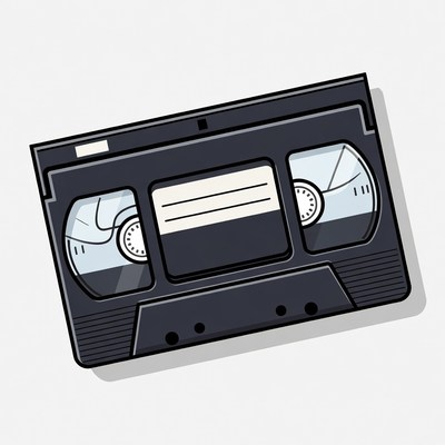 VHS Cassette Tape Illustration