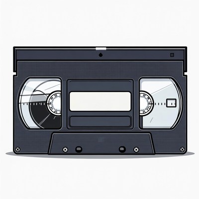 VHS Cassette Tape Illustration