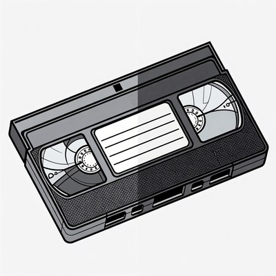 VHS Cassette Tape Illustration
