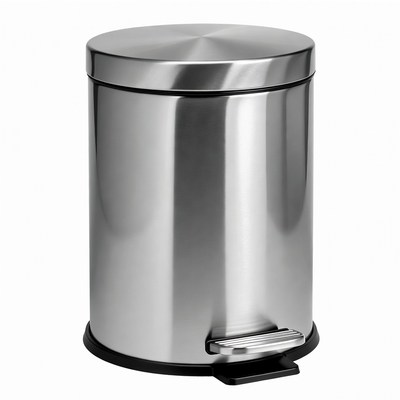 Shiny Stainless Steel Pedal Trash Can