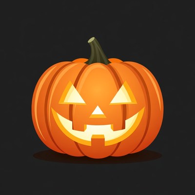 Carved Jack-o-Lantern Pumpkin