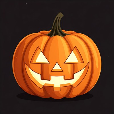 Carved Jack-o'-lantern Pumpkin