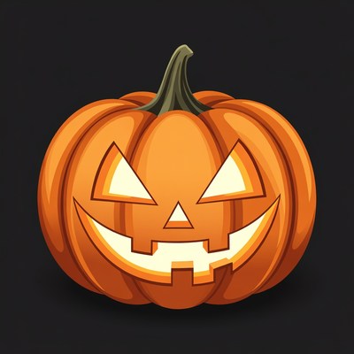 Jack-o'-lantern pumpkin illustration