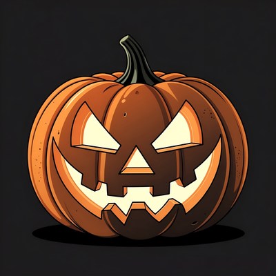 Jack-o'-lantern pumpkin illustration