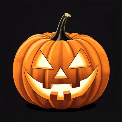 Carved Jack-o-Lantern Pumpkin