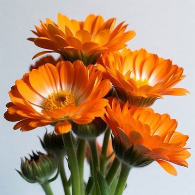 Orange Gerbera Daisies Bouquet