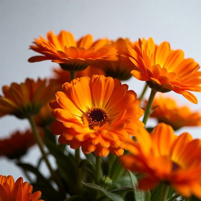 Orange Gerbera Daisies Bouquet