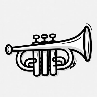 Cartoon Trumpet Illustration