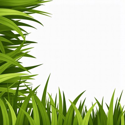 Green grass border illustration
