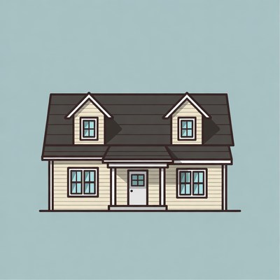 Line Art House Illustration