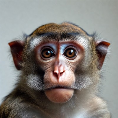 Close-up of long-tailed macaque monkey