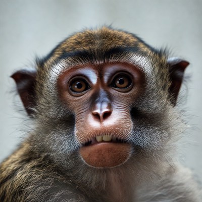 Close-up of smiling monkey face